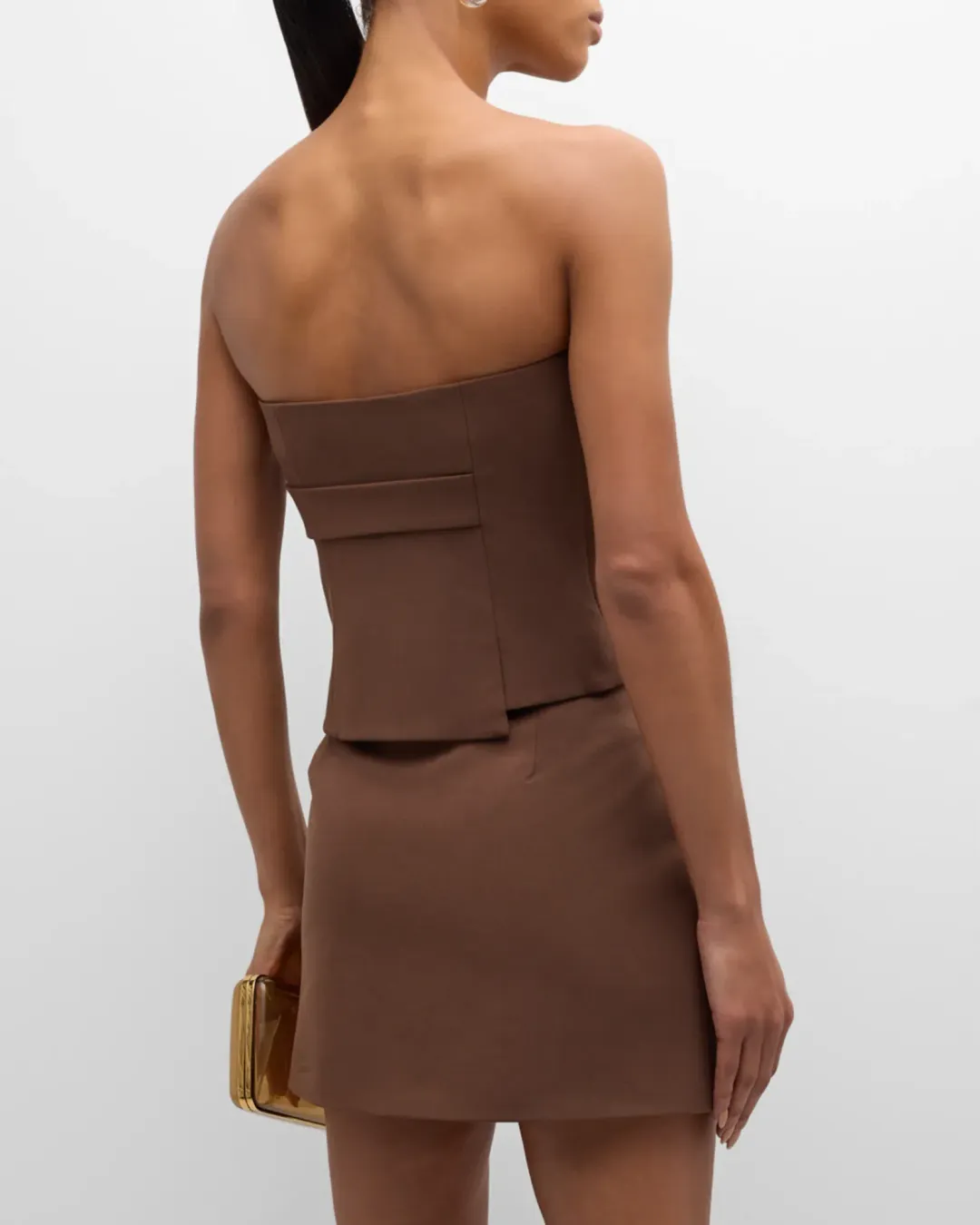 Sir The Label Bromley Bodice and Mini Skirt Set Chocolate Size 0 / AU 6 for rent on The Volte - main image