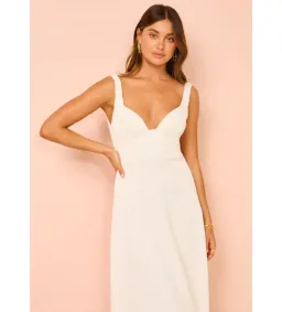 Issy Cupped Rib Maxi Dress White Size 6 for rent on The Volte - image 2