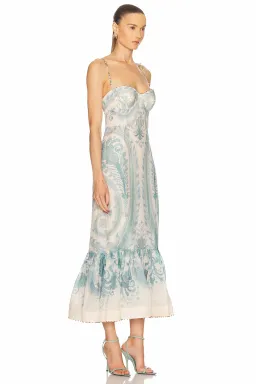 Zimmermann Illuminate Gown Turquoise Paisley Size 12 for rent on The Volte - image 3