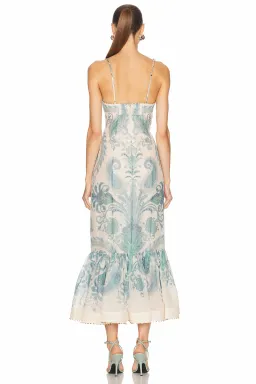Zimmermann Illuminate Gown Turquoise Paisley Size 12 for rent on The Volte - image 2