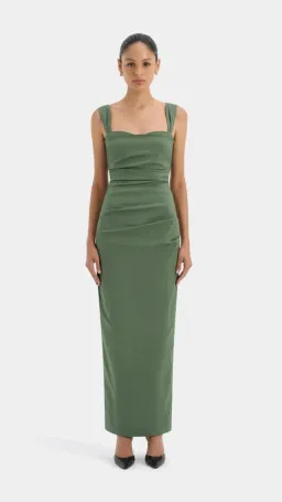 SIR - Florent Balconette Gown in Forest Green Size 1 (8) for rent on The Volte - image 1