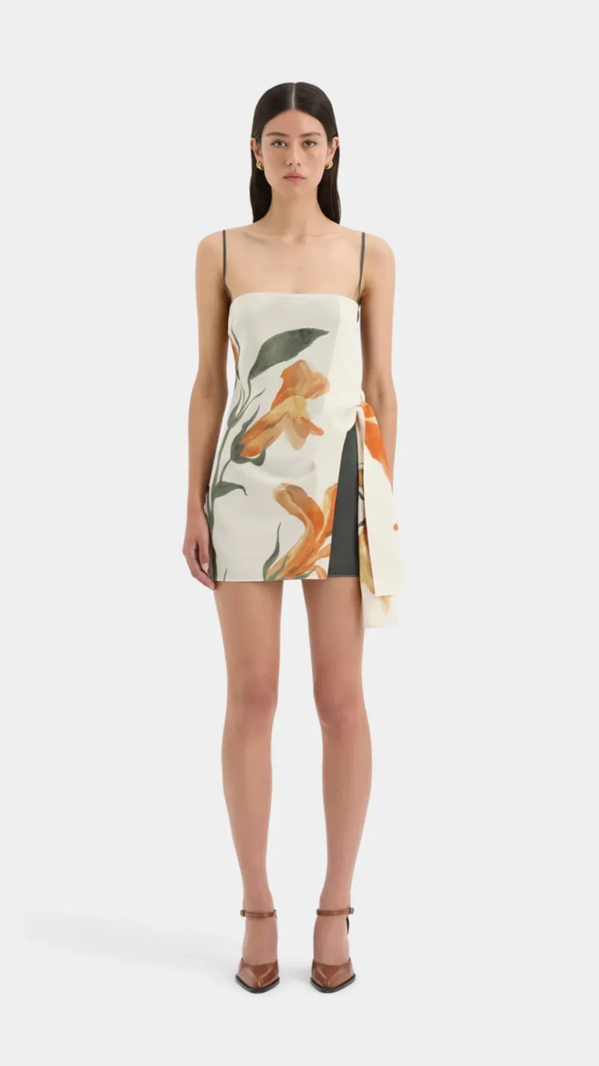 Sir The Label Constance Tie Mini Dress Size 1 AU SIze 8 for rent on The Volte - main image
