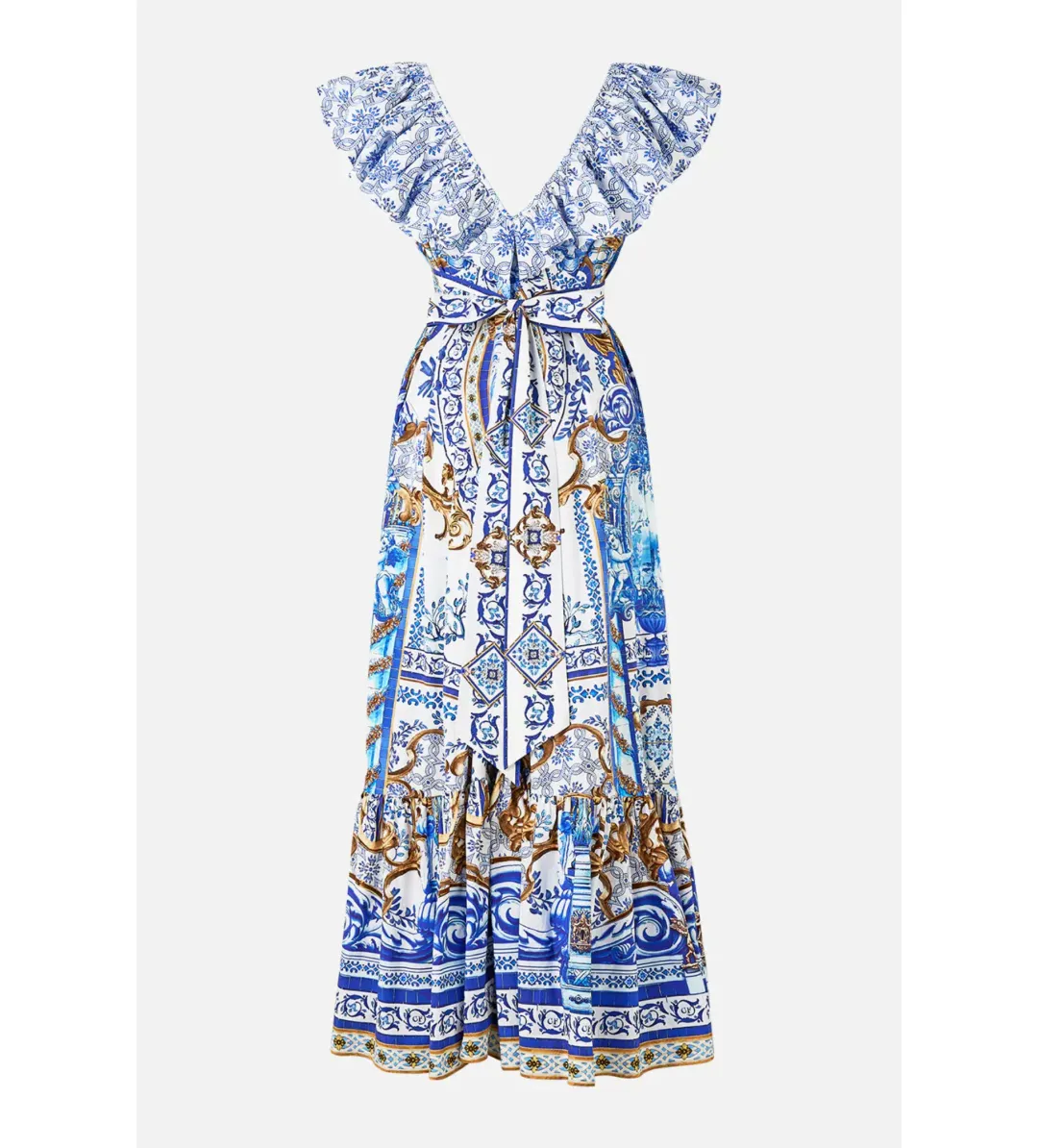 Camilla Azul Adventures Frill Neck Dress With Hardware Size 8 for rent on The Volte - main image