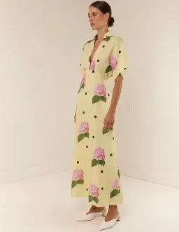 Palm Noosa Jasmine Dress Yellow Floral Size 10  for rent on The Volte - image 3