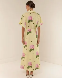 Palm Noosa Jasmine Dress Yellow Floral Size 10  for rent on The Volte - image 2
