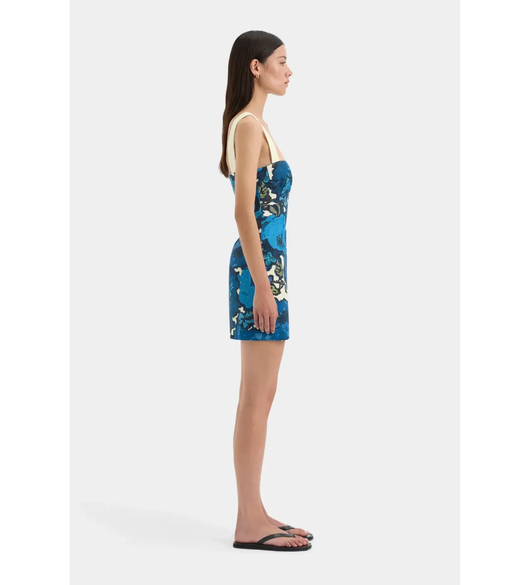 Sir the Label Camellia Mini Dress Blue Floral Size 3/AU 12 for rent on The Volte - main image