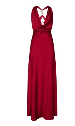 Manning Cartell Charmed Cowl Slip Maxi Dress in Ruby Red Size AU 4  for rent on The Volte - image 8