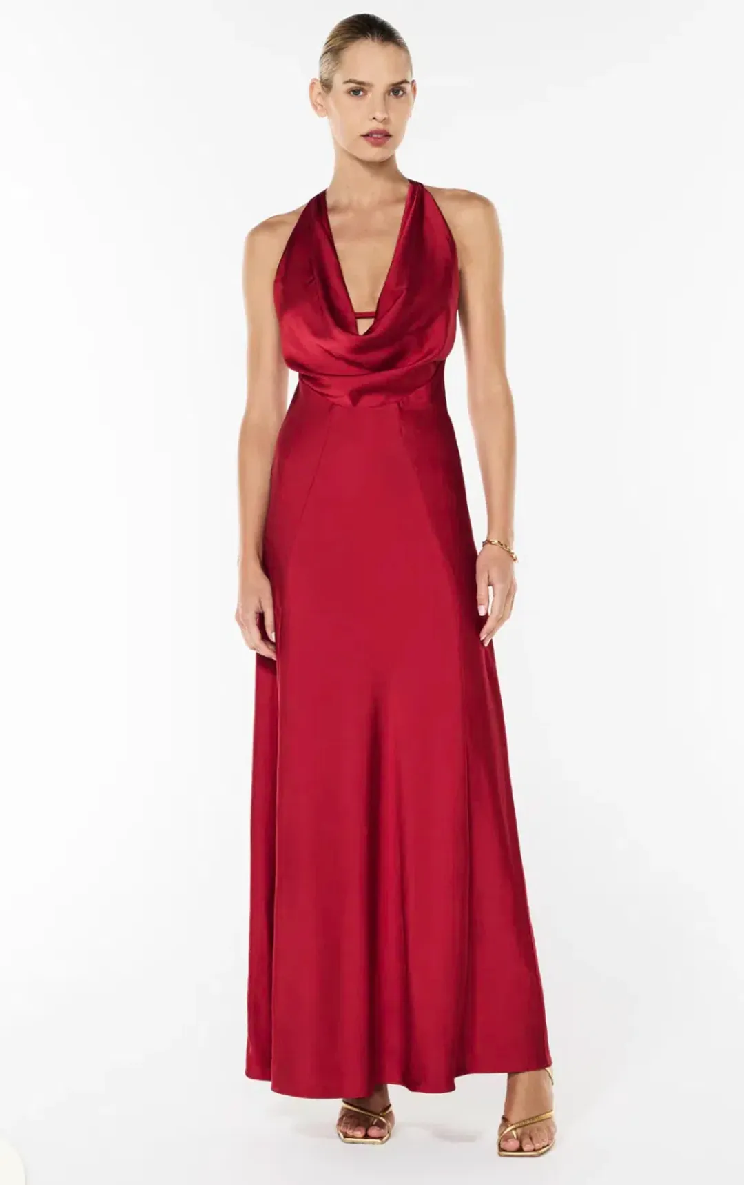 Manning Cartell CHARMED COWL SLIP DRESS in Red AU 8 for rent on The Volte - main image