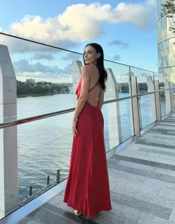 Manning Cartell CHARMED COWL SLIP DRESS in Red AU 8 for rent on The Volte - image 7