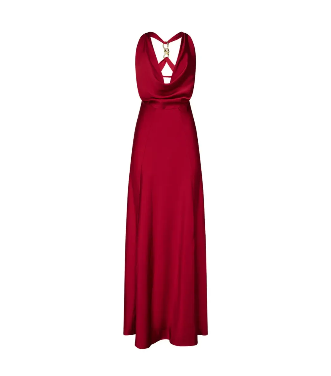 Manning Cartell Charmed Cowl Slip Dress in Red Size AU 10  for rent on The Volte - main image
