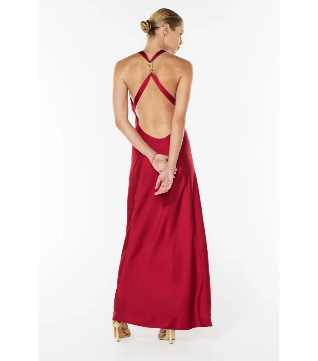 Manning Cartell Charmed Cowl Slip Dress in Red Size AU 10  for rent on The Volte - main image