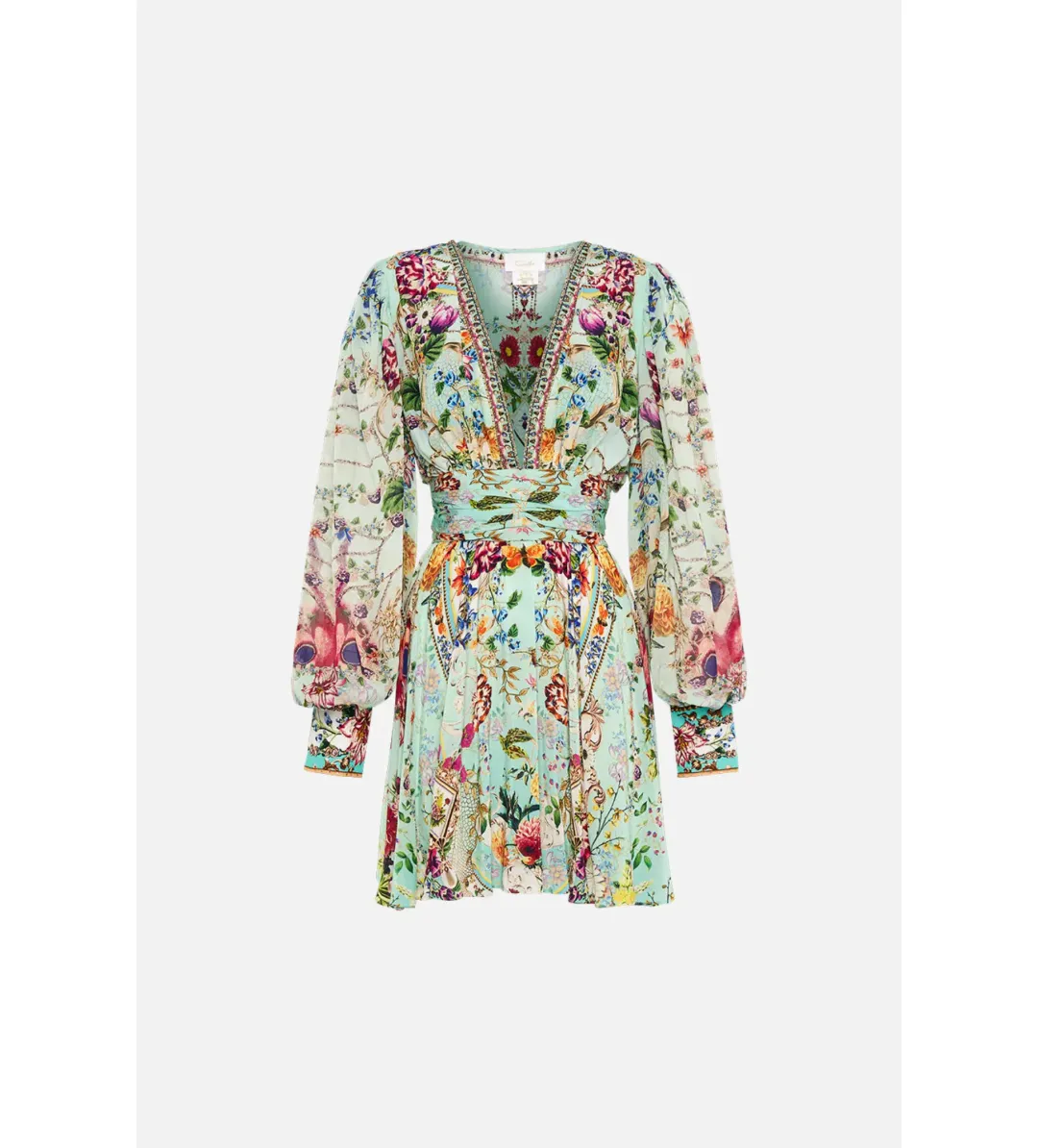 Camilla Honey Honey Short Dress With Blouson Sleeve Print Size XS / AU 8 for rent on The Volte - main image