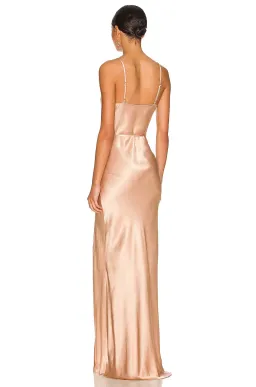 Shona Joy La Lune Bias Cowl Maxi Dress in Desert Rose Size 8 for rent on The Volte - image 2