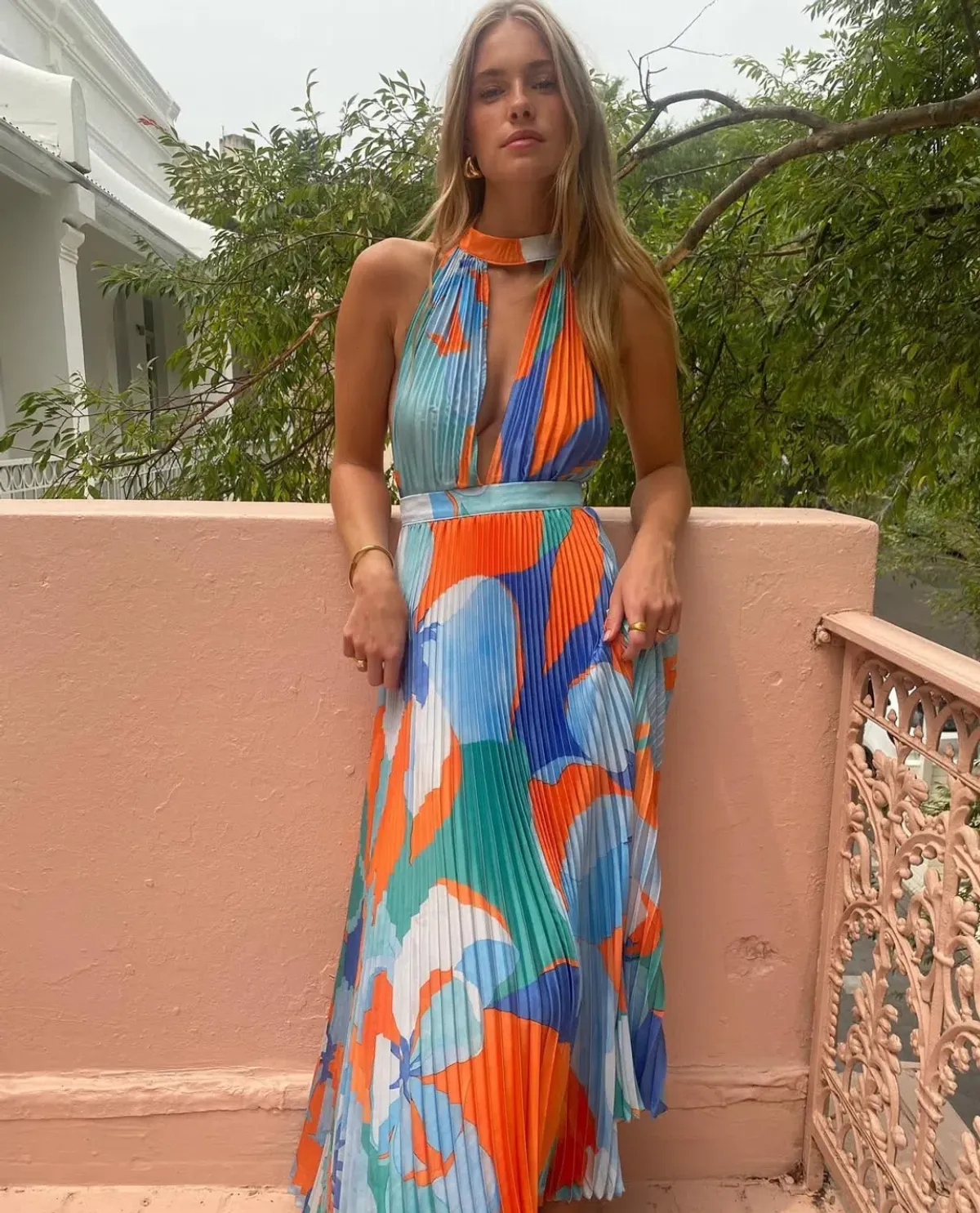 Lidee Chateau Split Gown Multi Floral Size AU 8 for rent on The Volte - main image
