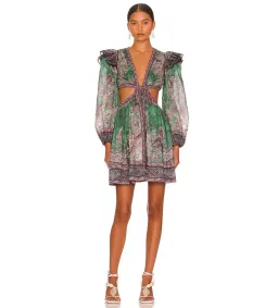 Zimmermann Anneke Ruffle Mini Dress Floral Size 1/AU 10 for rent on The Volte - image 1