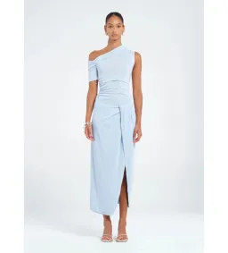 Benni Cleo One Shoulder Maxi Dress in Sky Blue Size AU 8 for rent on The Volte - image 1