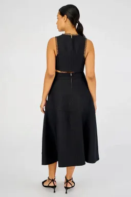 Oroton Lace Flower Midi Dress Black Size AU 6 for rent on The Volte - image 5