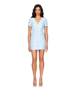 Love Nookie Tarsha Tweed Mini Blue Size 8/S for rent on The Volte - image 1