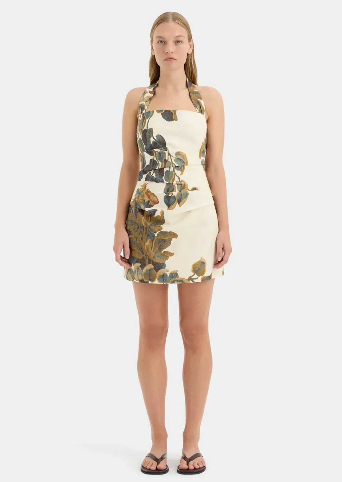 Sir The Label Evalita Halter Dress Cream Mini Size 10/M for rent on The Volte - main image