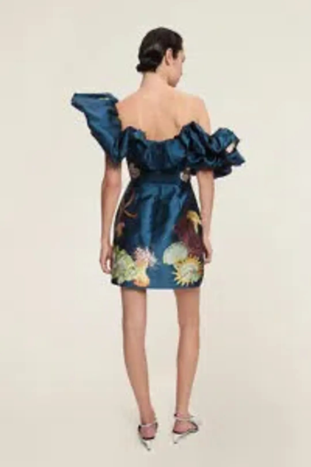 Alemais Dorian Mini Dress Navy Size AU 12 for rent on The Volte - main image