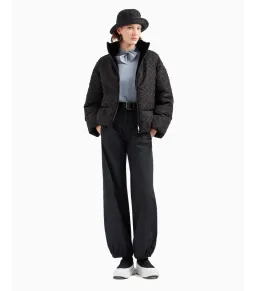 Emporio Armani Full-Zip Jacket in Woven Technical Fabric Black Size IT 48 / AU 16 for rent on The Volte - image 1