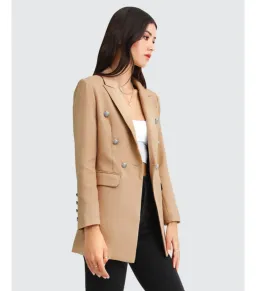 Belle & Bloom Princess Polina Textured Weave Blazer Camel Size S / AU 8 for rent on The Volte - image 3