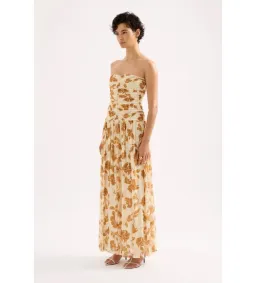 Nude Lucy Roshanne Mesh Maxi Dress Cream Floral Size XS / AU 6 for rent on The Volte - image 2