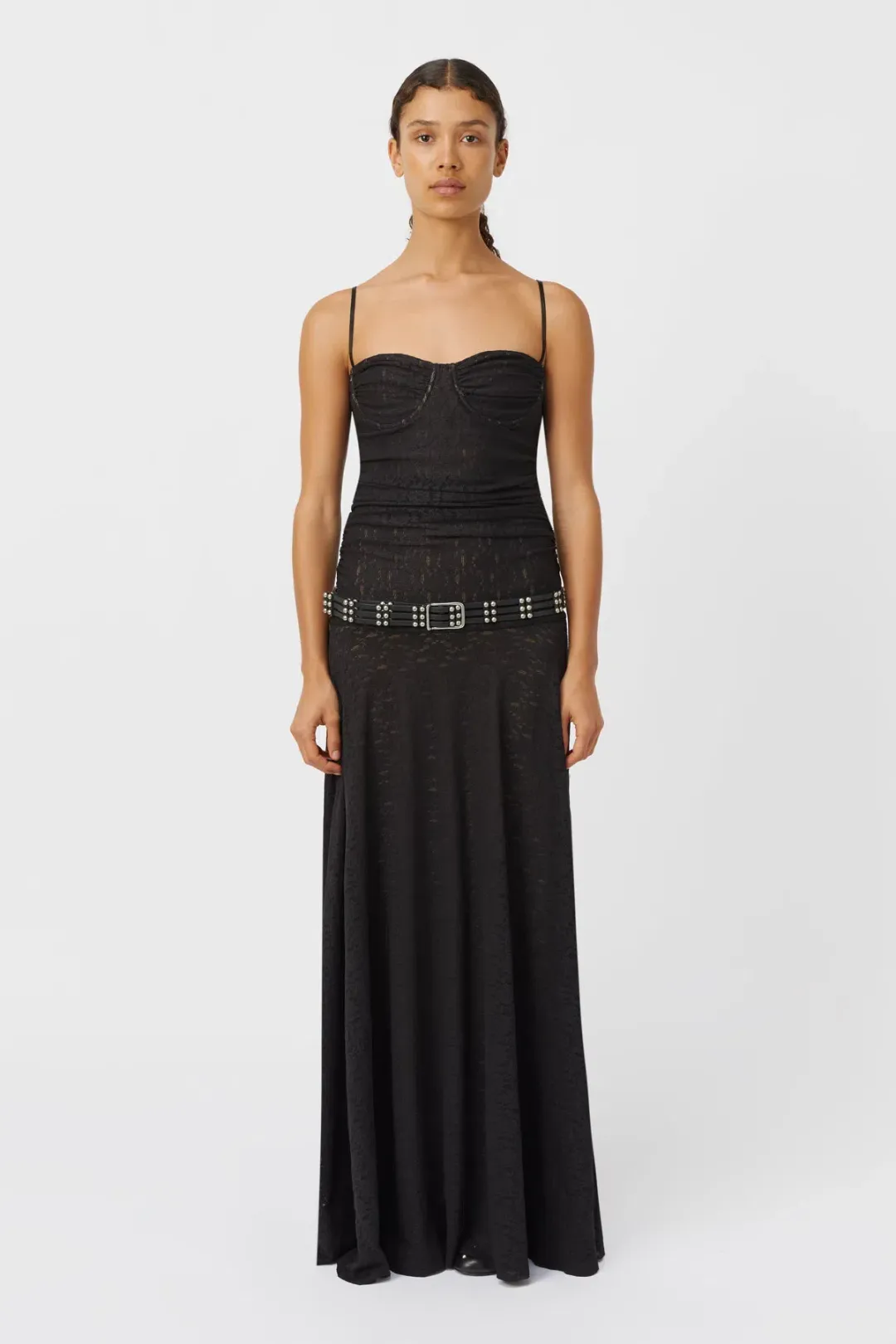 Camilla & Marc Camille Lace Maxi Dress Black Size 8 for rent on The Volte - main image