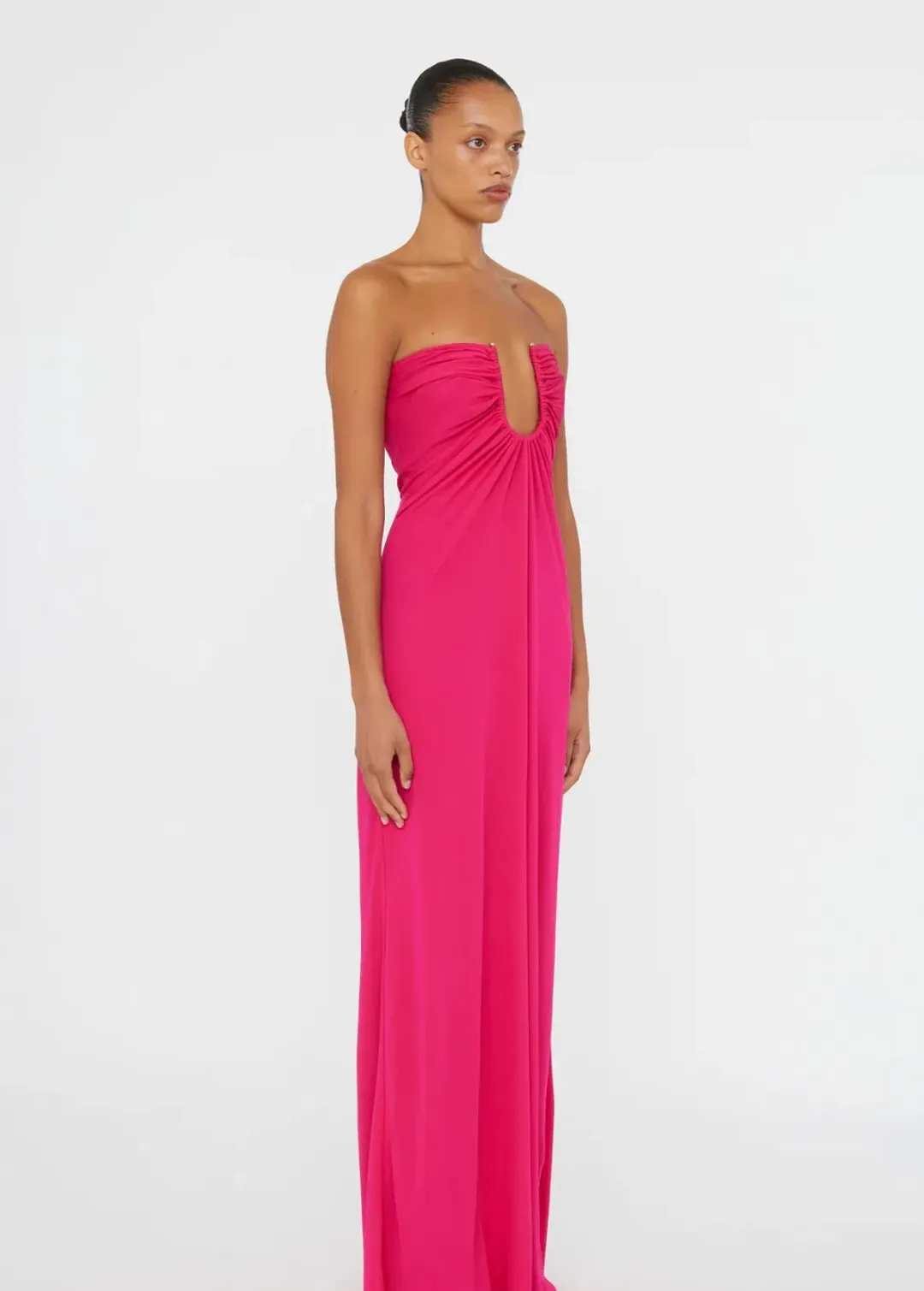Arced Palm Strapless Dress Size 8 for rent on The Volte - main image