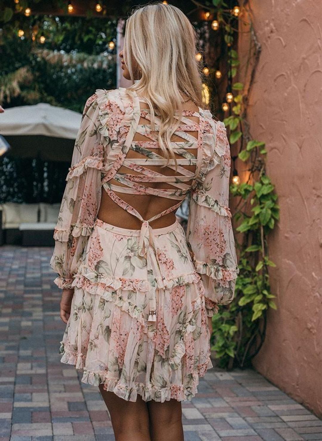 Zimmerman Prima Cutout Dress Print Size 8 for rent on The Volte - main image
