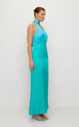 The Wolf Gang Oahu Slip Maxi Dress Aquamarine Size L/AU 12  for rent on The Volte - image 3
