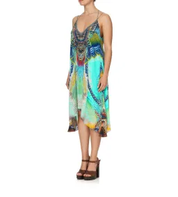 Camilla Reef Warrior V-Neck Strappy Flare Midi Dress Size S / AU 10 for rent on The Volte - image 2