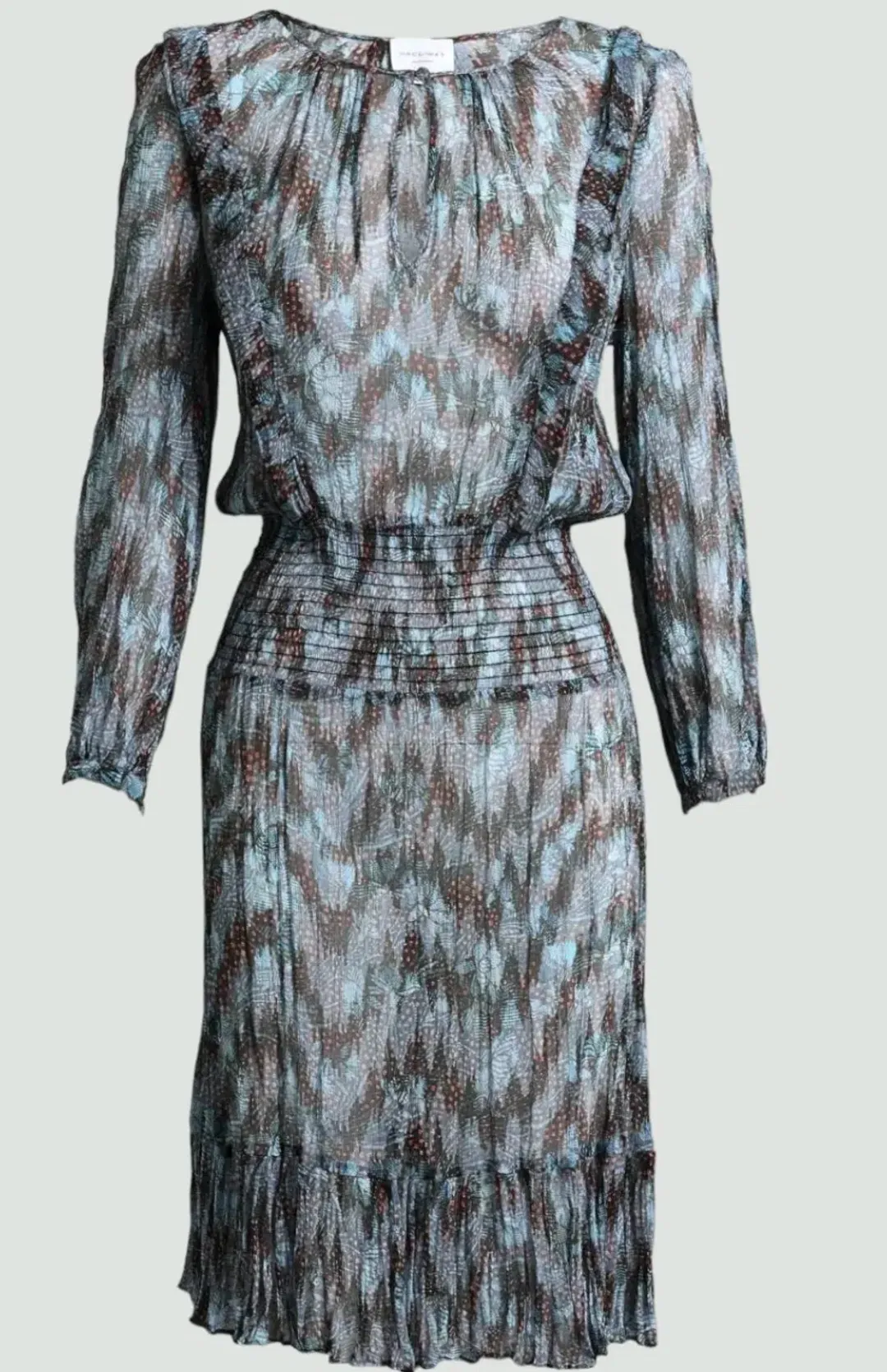 Once Was Silk Midi Multi with Cotton Slip Size 8  for rent on The Volte - main image