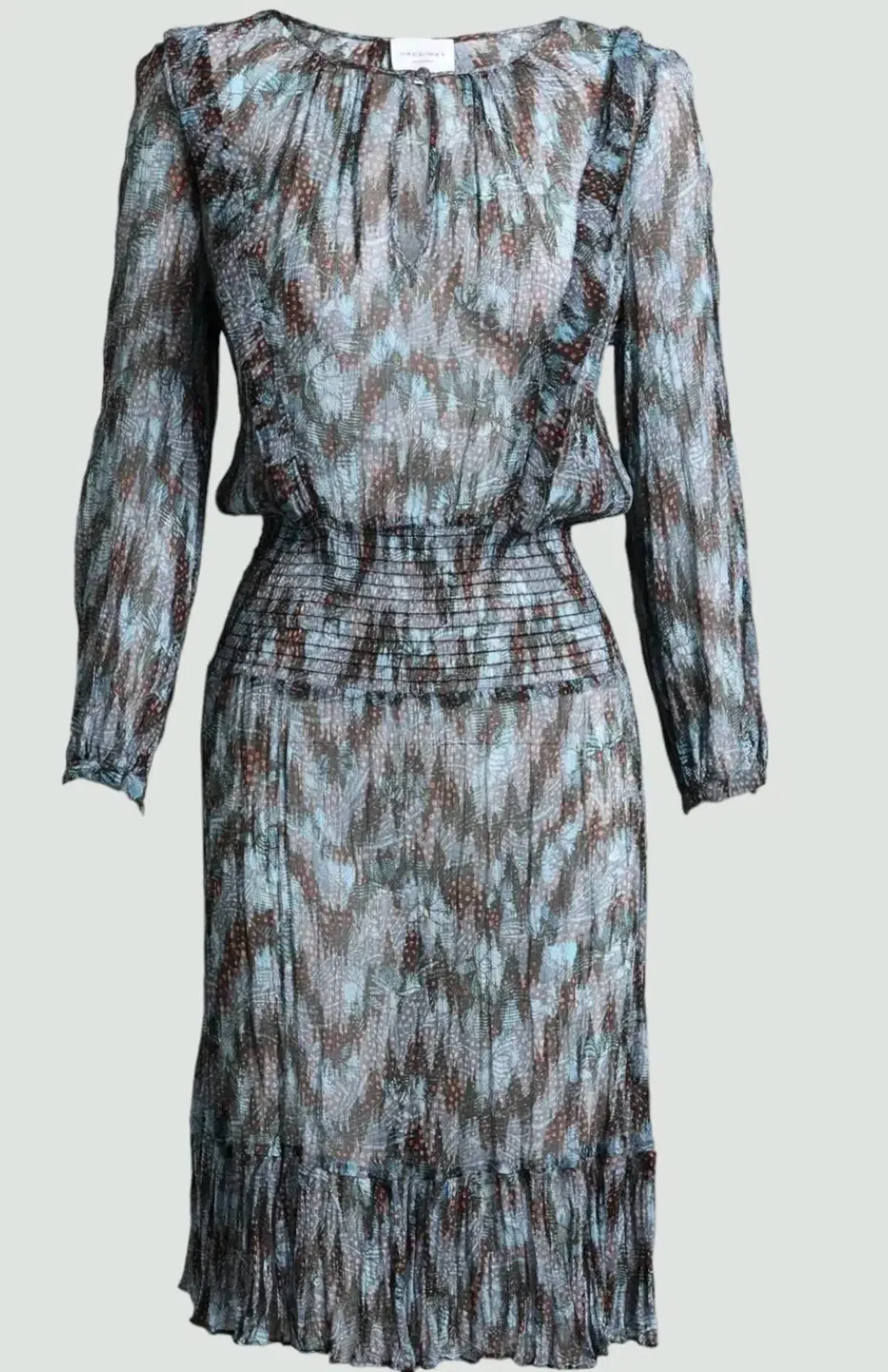 Once Was Silk Midi Multi with Cotton Slip Size 8  for rent on The Volte - main image
