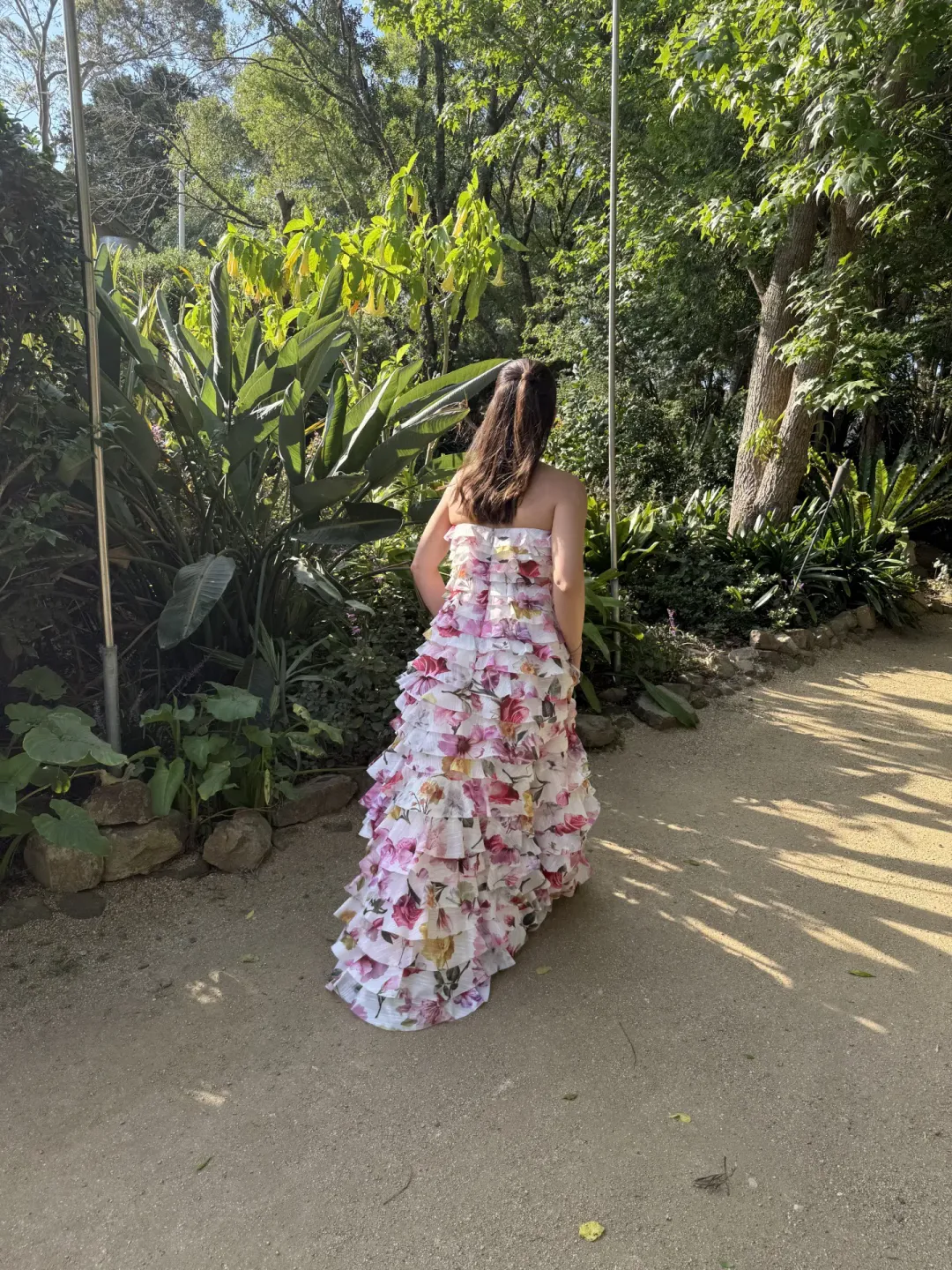 AJE Fleur Pleated Gown Collage Floral (Size 8) for rent on The Volte - main image