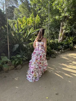 AJE Fleur Pleated Gown Collage Floral (Size 8) for rent on The Volte - image 4