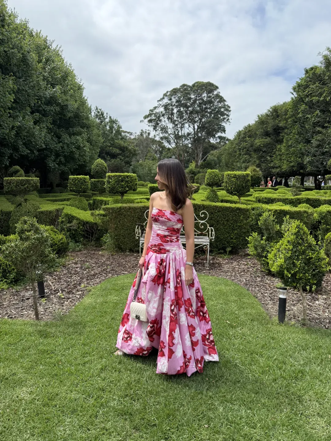 AJE Behold Maxi Dress Pink Boldy Blooming (Size 8) for rent on The Volte - main image
