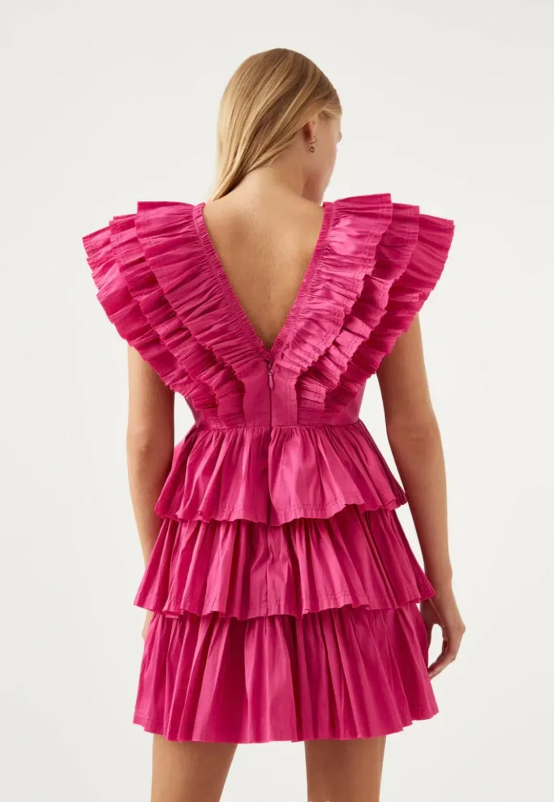 Aje. Rhythmic Frilled Mini Dress AU 6 for rent on The Volte - main image