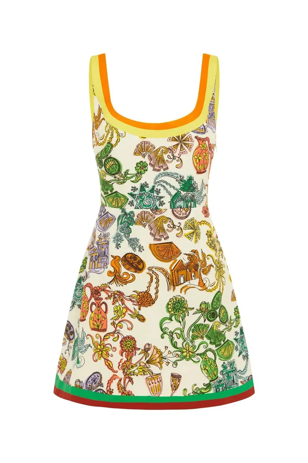 Alemias Fiesta Mini Dress Print Size 12 for rent on The Volte - main image