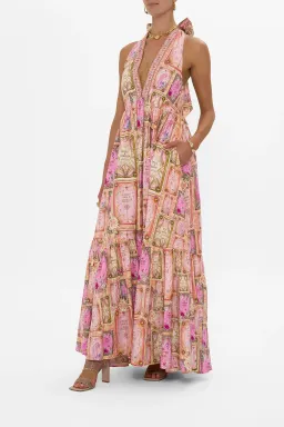 Camilla Ruffle Hem Halter Dress in Totally Ozmopolitan Size 12 for rent on The Volte - image 2