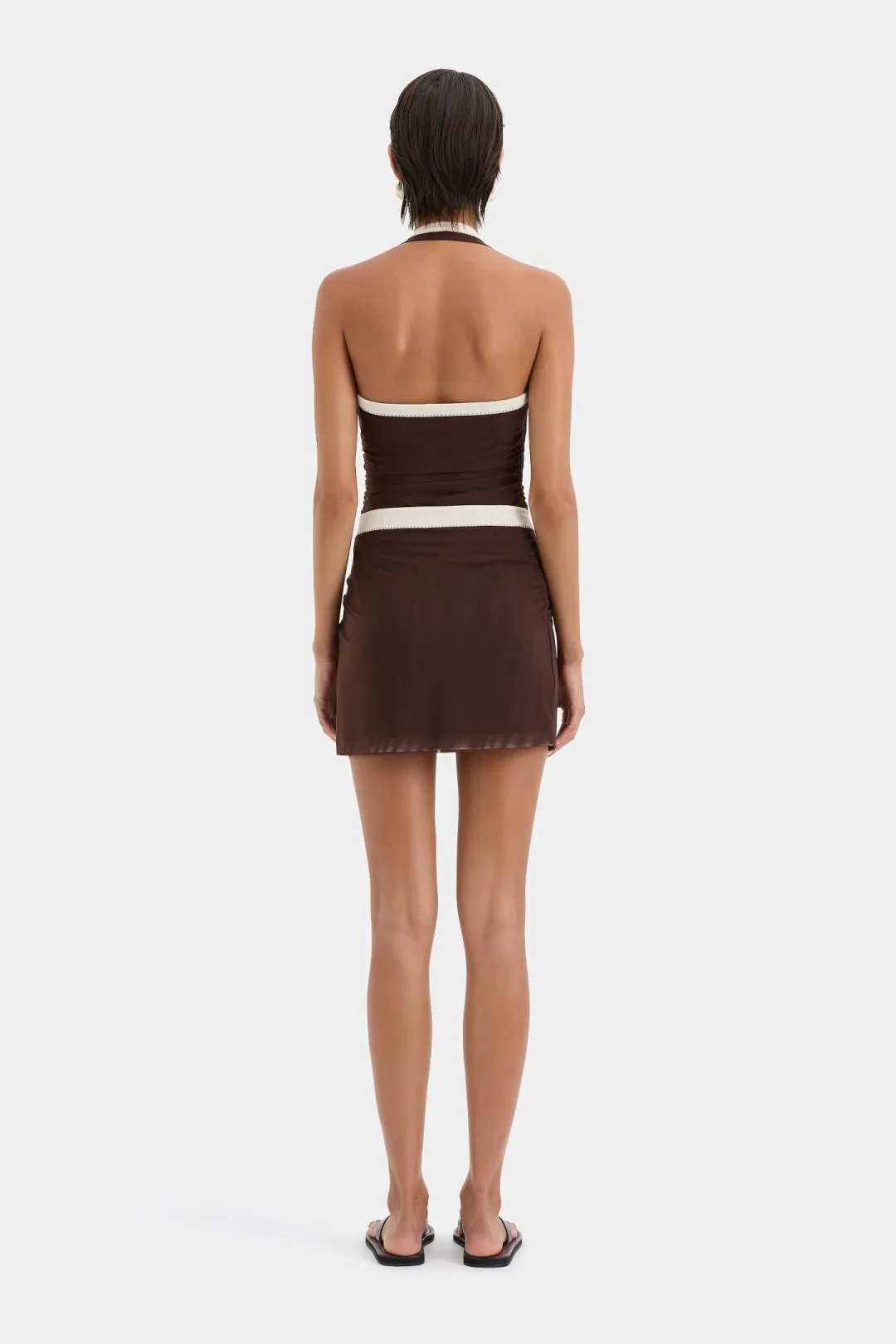 Sir The Label The Jacques Mini Dress Chocolate Size 6 for rent on The Volte - main image