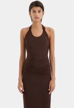 Sir The Label Jacques Know Midi Dress Brown Size 10 for rent on The Volte - image 4