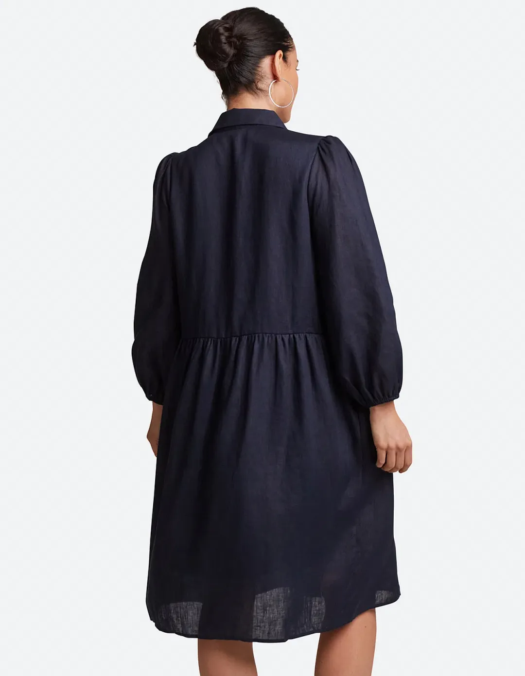 eb&ive Studio Midi Shirt Dress Navy Size S / AU 8-10 for rent on The Volte - main image