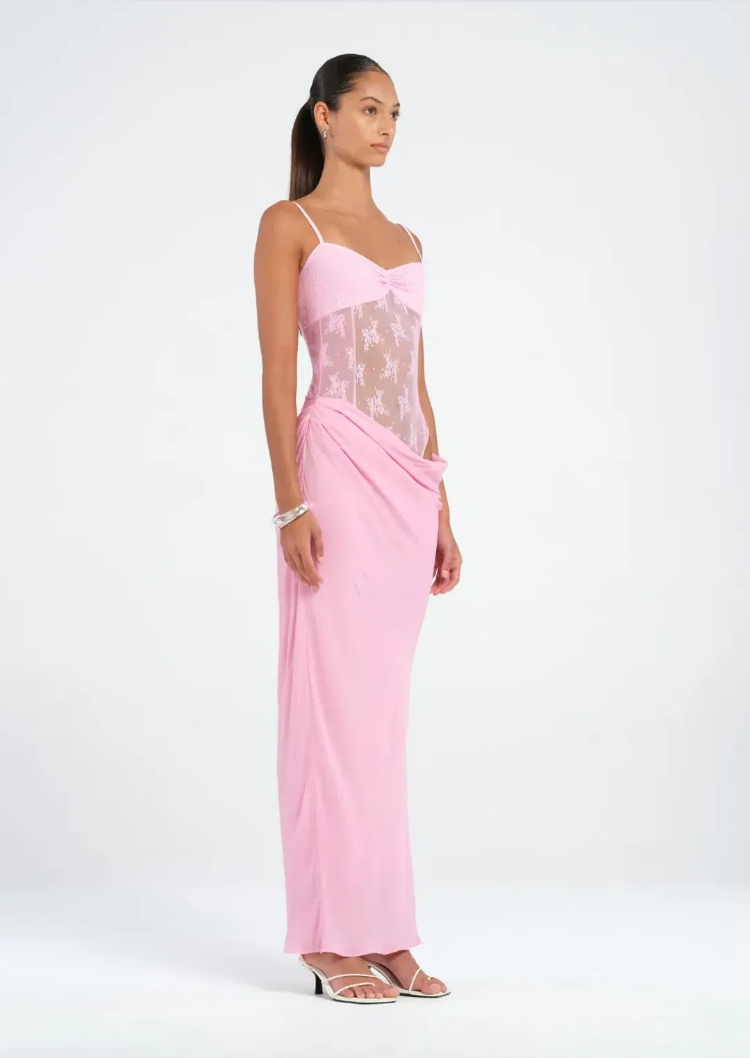 Benni Akio Maxi Dress Pink Size 6 for rent on The Volte - main image