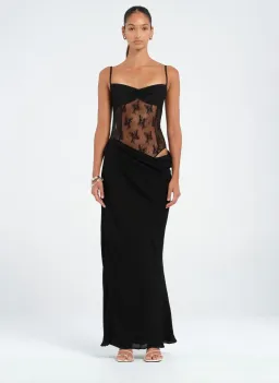 Benni Akio Maxi Dress Black Size 6 for rent on The Volte - image 1