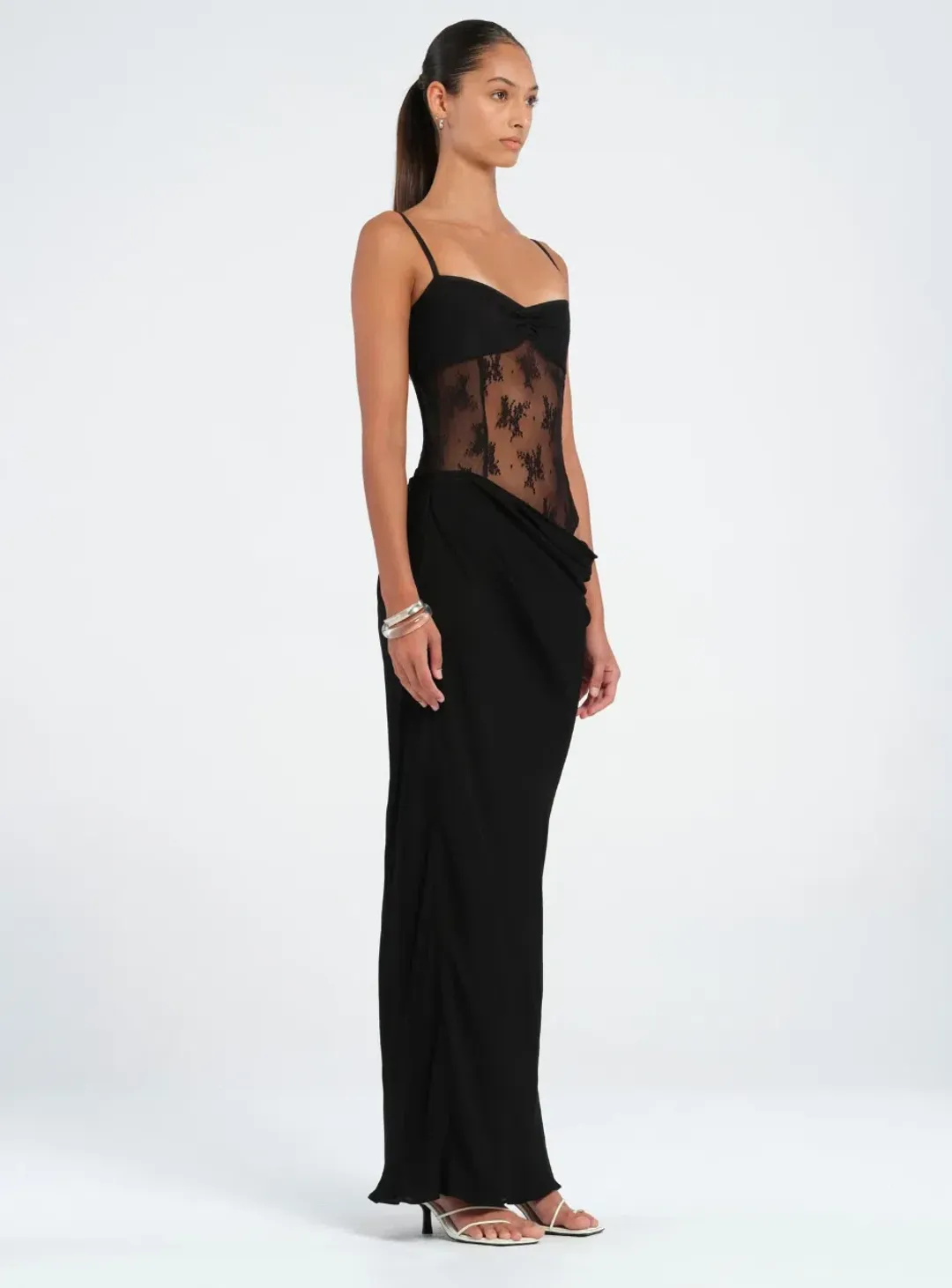 Benni Akio Maxi Dress Black Size 6 for rent on The Volte - main image