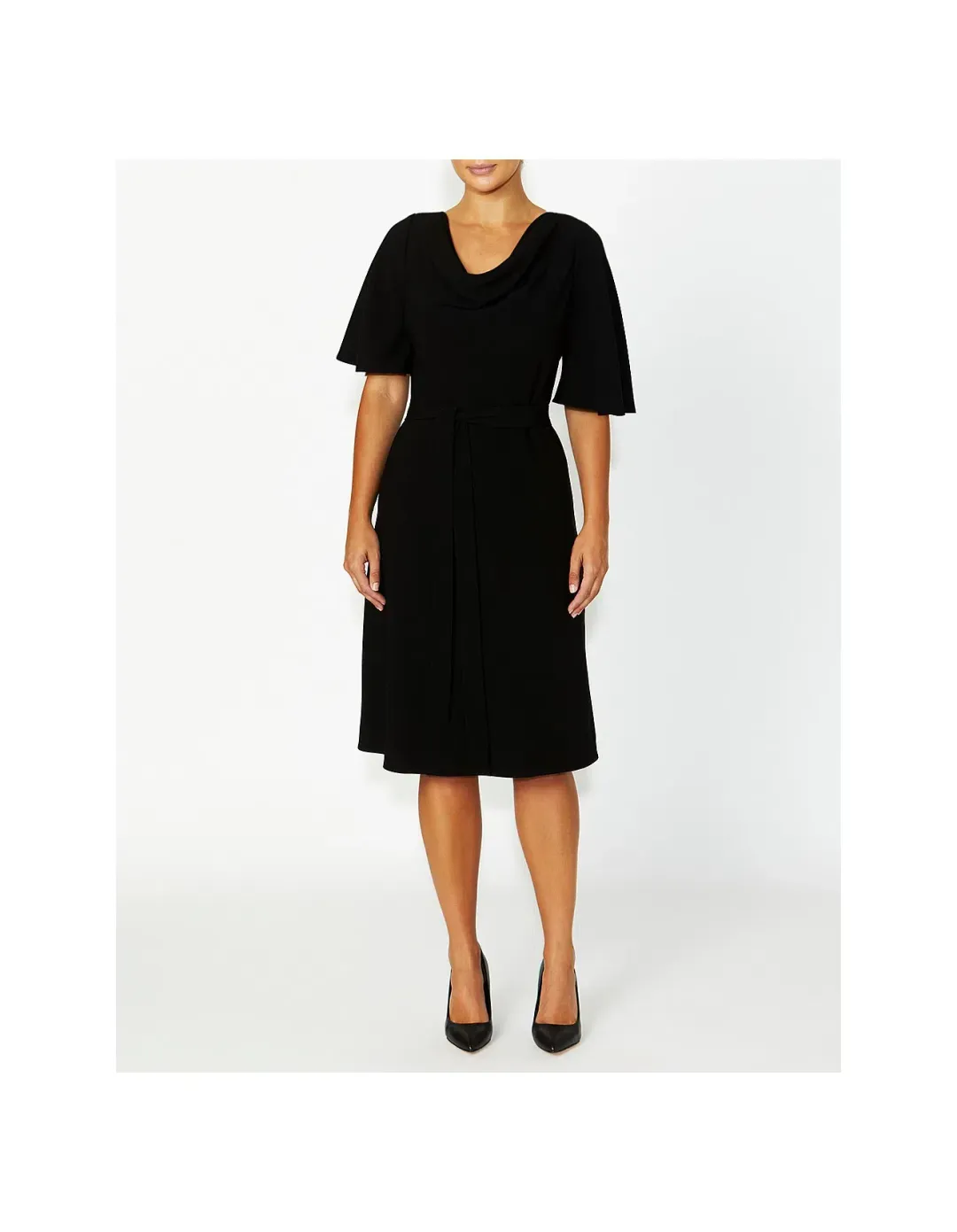 Anthea Crawford Harmony Midi Dress Black Size AU 12 for rent on The Volte - main image