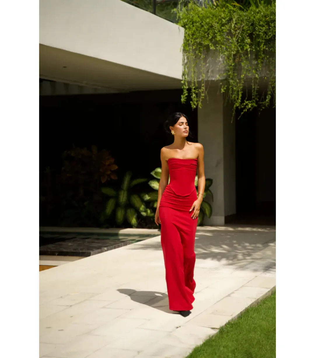 HNTR The Label Louie Gown in Wine Size Small for rent on The Volte - main image