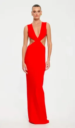 Effie Kats VALENCIA GOWN - CHERRY RED for rent on The Volte - image 1