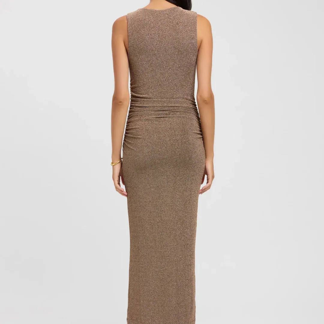Kookai Serena Maxi Dress | Size 34| 6 |Copper| New With Tags for rent on The Volte - main image